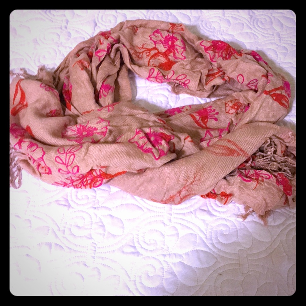Pink Anthropologie Scarf
